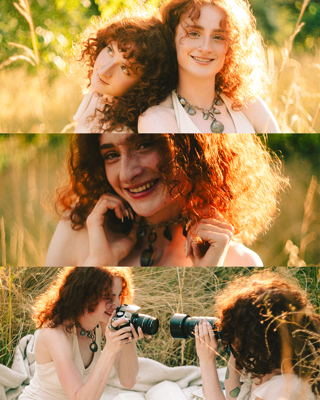 Emotive Creative Portraits of Twin Sisters at Golden Hour — photograph 1 of 20
